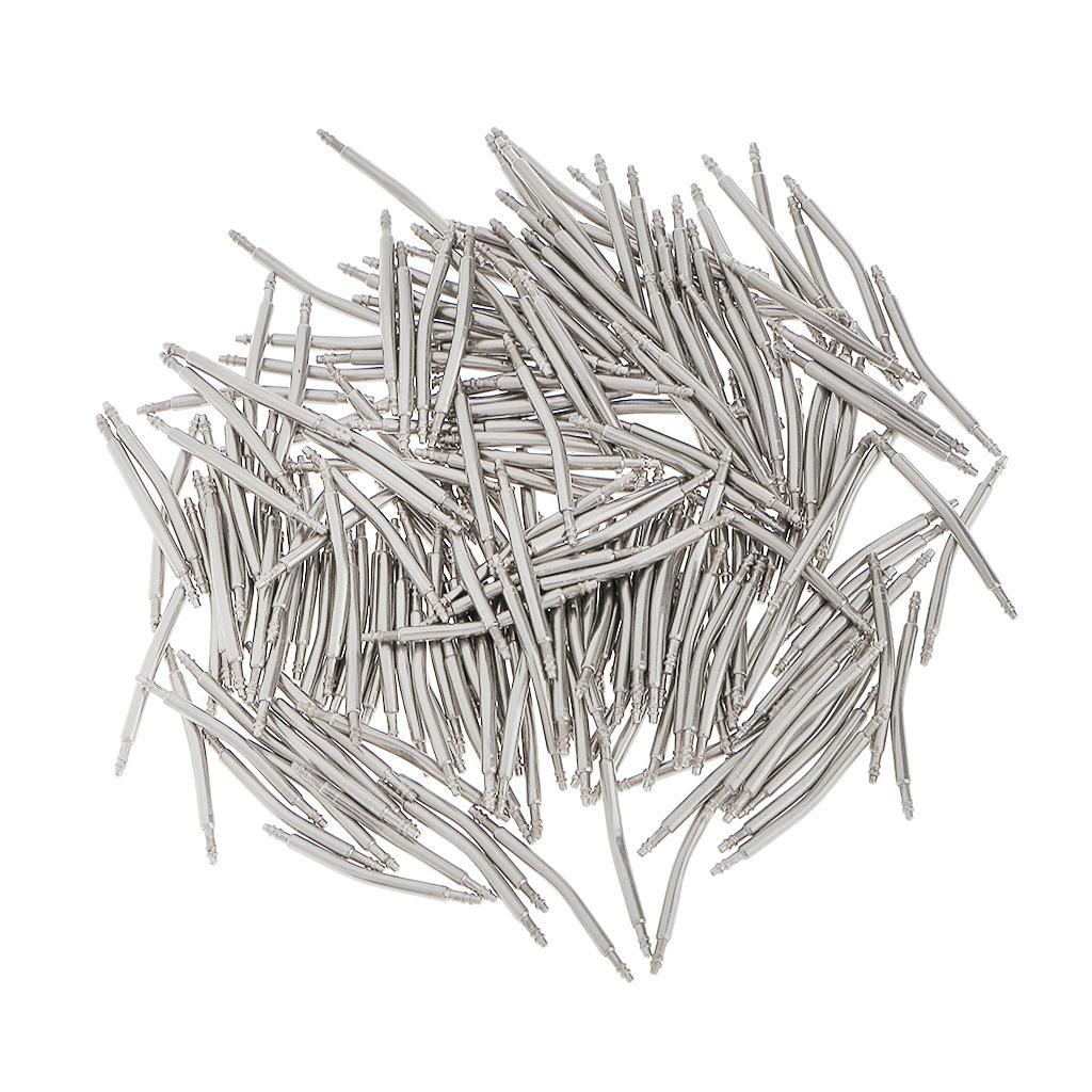 200pcs Stainless Steel Curved Spring Bar Pins Link for Watch Band 16-26mm