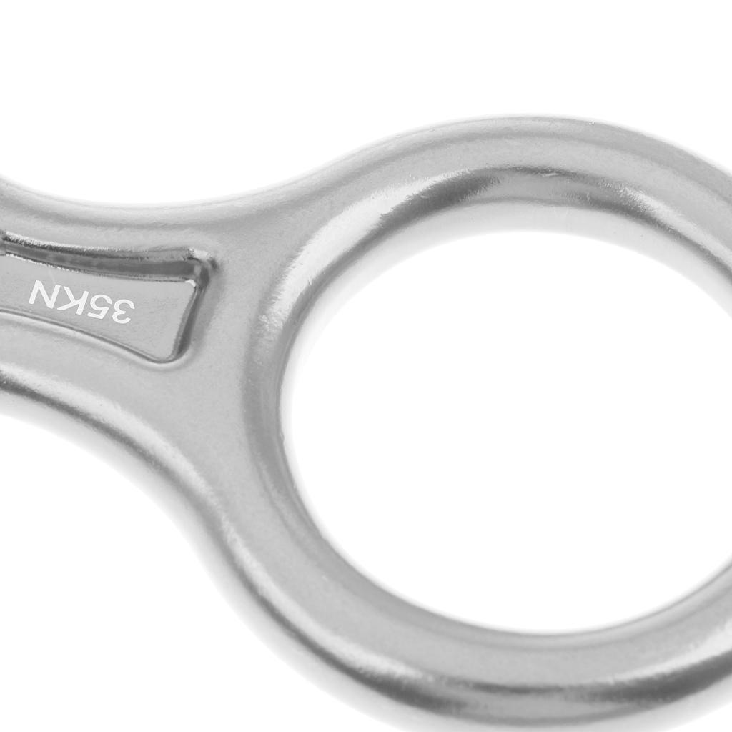 3 Pieces / Set 35KN Figure 8 Belay Device Climbing Descender Rappelling Ring Caving Rescue Equipment