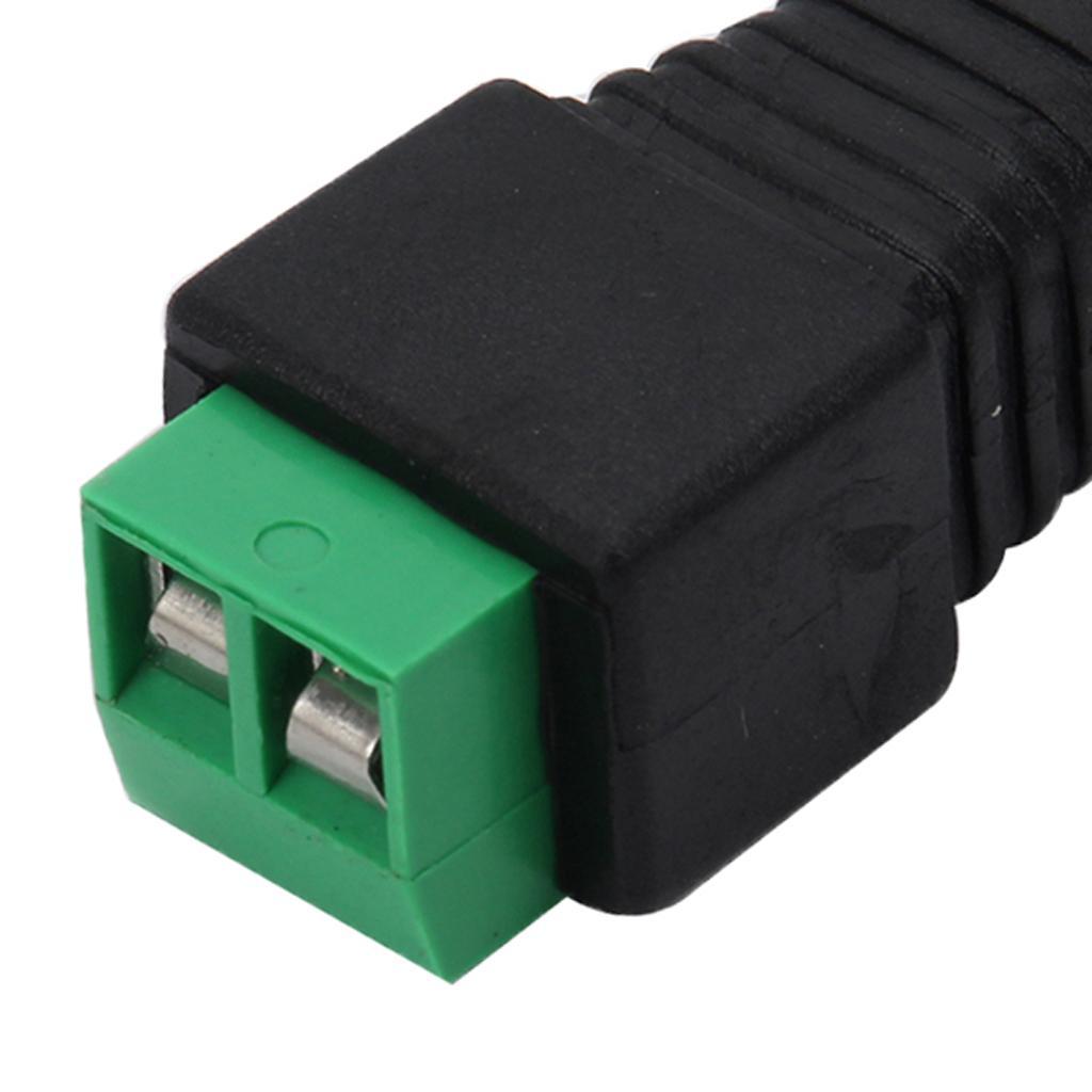 2.1mm DC female Jack Plug-in Power Connector Adapter Black