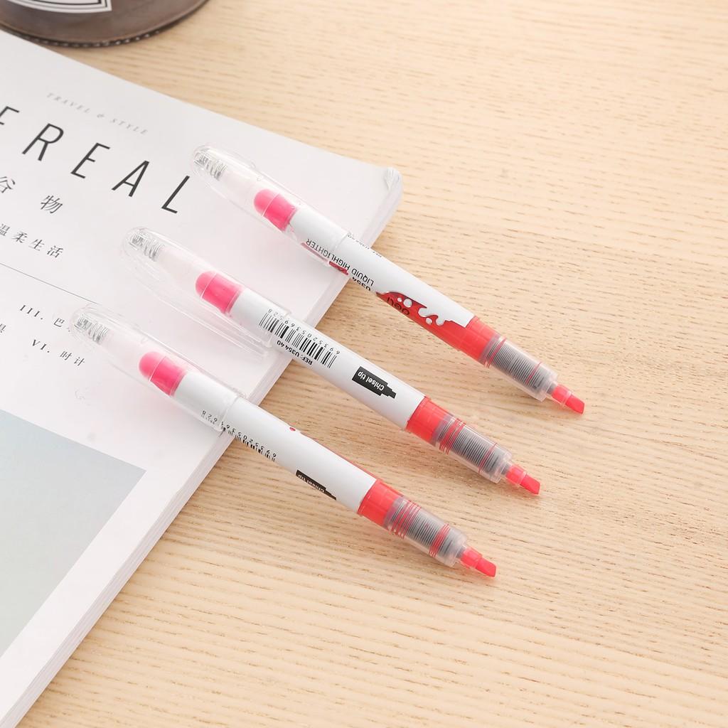 Bút nhớ dòng Deli - dấu dòng, highlight - Mực Hồng/Xanh lá/Cam/Vàng - Combo 2 chiếc - EU35440