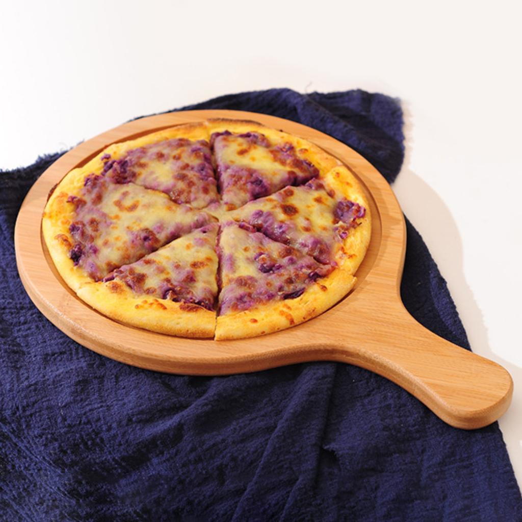 2PC Pizza Peel w/ Wooden Handle Pizza Shovel Lifter Kitchen Baking Tray
