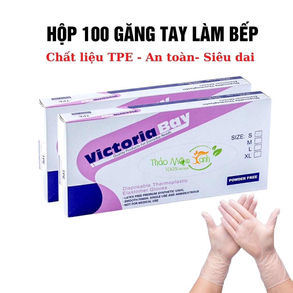 Găng tay nấu ăn làm bếp siêu dai chất liệu TPE không mùi chống nhăn