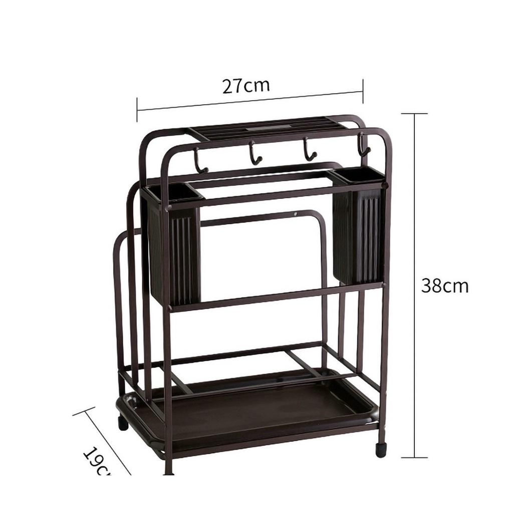 Kệ đựng đũa muỗng dao thớt 3 trong 1 bằng thép sơn tĩnh điện