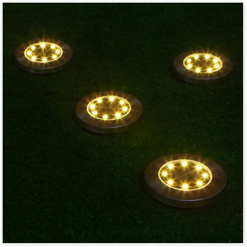Bộ 4 đèn led trang trí năng lượng mặt trời 8 LED - Ánh sáng vàng | Ánh sáng trắng