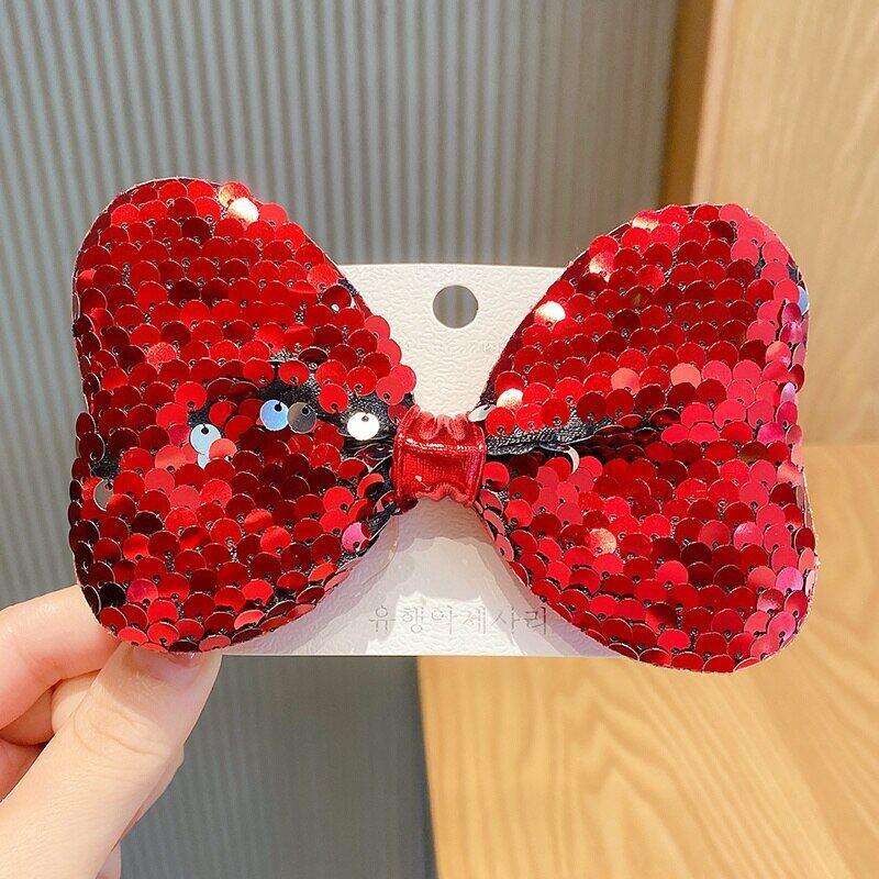Kẹp Tóc Nơ Kim Sa Lấp Lánh Màu Sắc Cho Bé Gái Năng Động Đáng Yêu Phụ Kiện Tóc Nữ