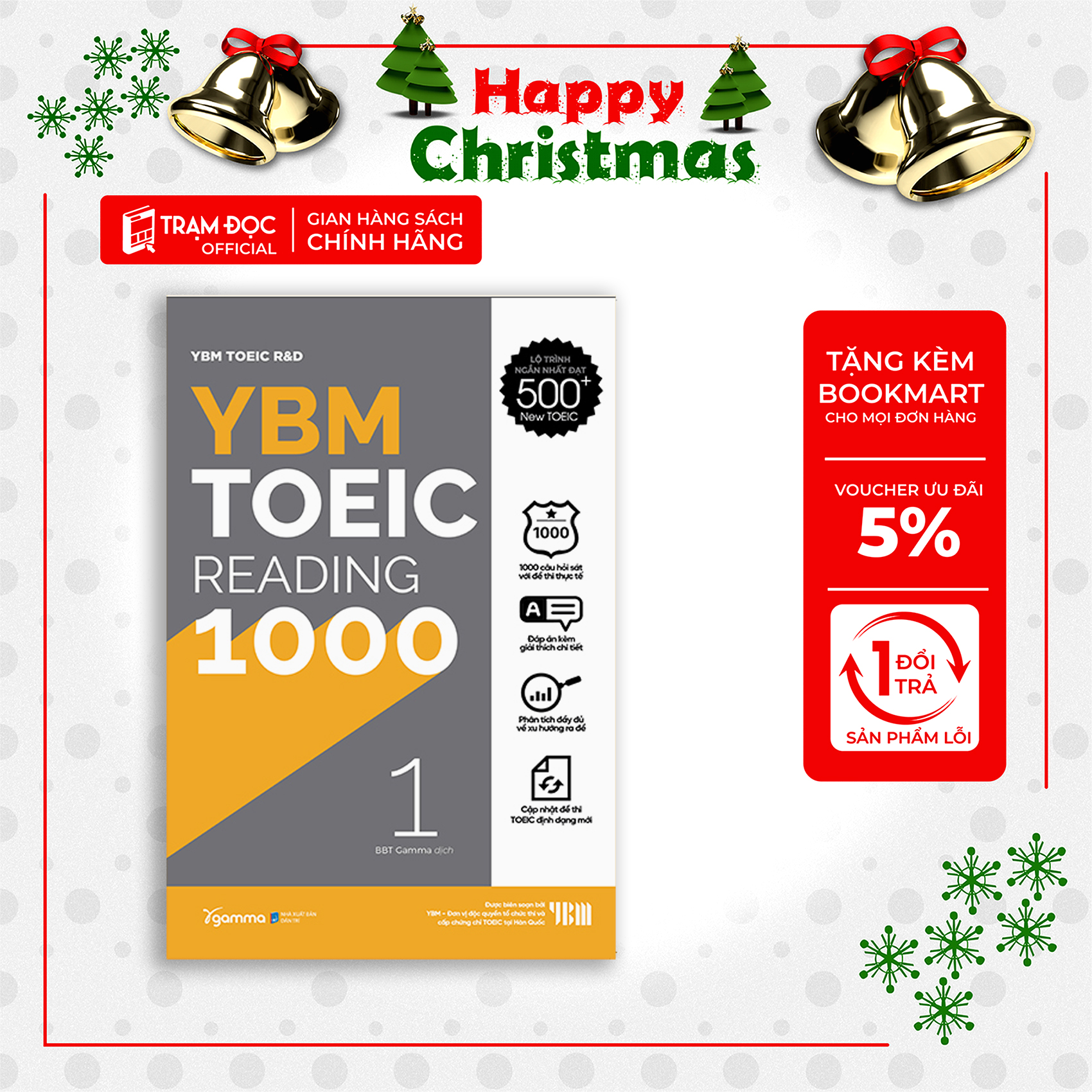 Trạm Đọc Official Ybm Toeic Reading 1000 - Vol 1 - Tái Bản Mới Nhất