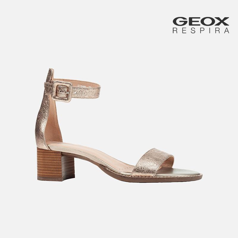 Giày Sandal Nữ GEOX D Sozy Mid E CHAMPAGNE