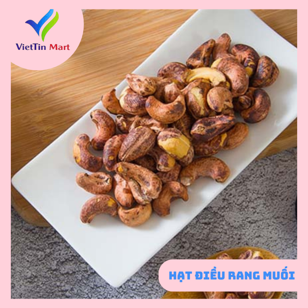 250G Hạt Điều Rang Muối Nguyên Hạt Còn Vỏ Lụa Hàng Ngon Loại 1
