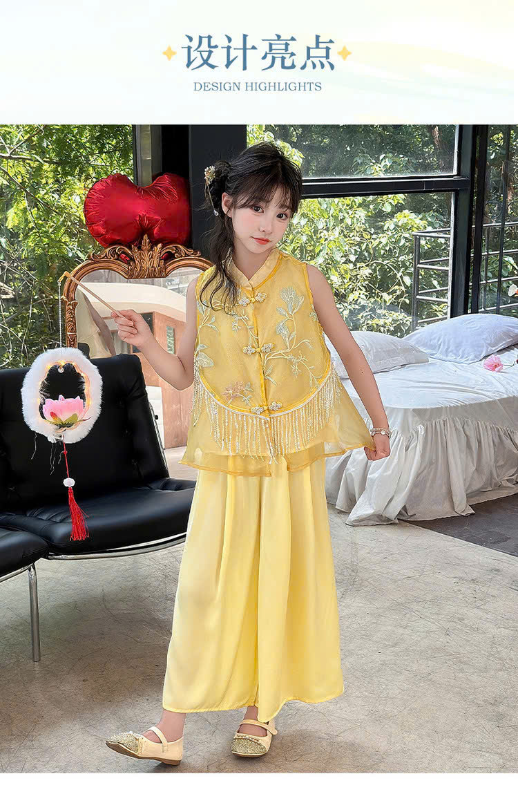 Set bộ cổ trang hanfu phong cách trung hoa cho bé gái diện lễ tết trung thu đẹp size 110-170 hàng Quảng Châu