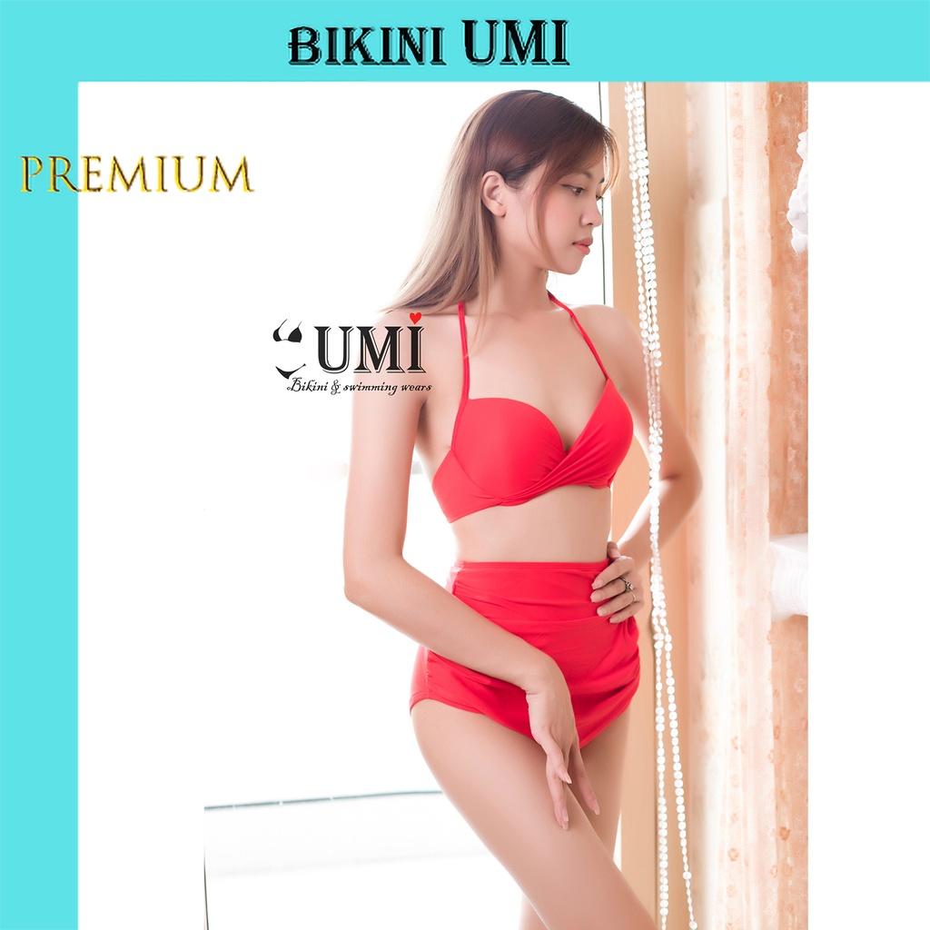 BIKINI 2 MẢNH ÁO GỌNG KHÔNG NƠ QUẦN CẠP CAO NHIỀU MÀU SẮC BIKINI UMI