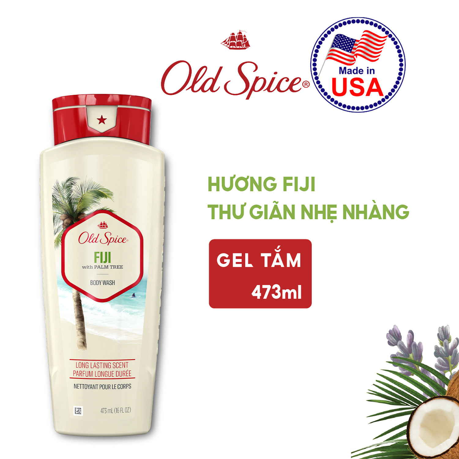 Combo 2 Sữa Tắm OLD SPICE Body Wash Chai 473ml x2 Hương Timber/ Wolfthorn/ Beargloves/ Fiji