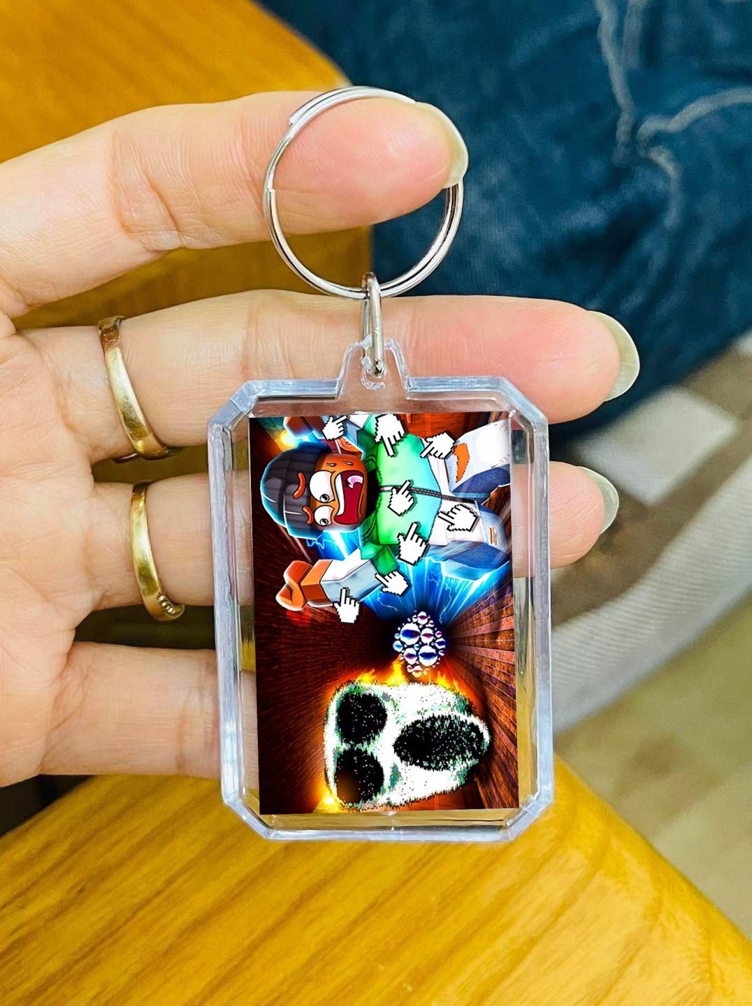 Móc treo khoá Roblox Doors Ambush figure seek hide Rush Eyes Halt Jack Glitch/ moca khoá Game Roblox Doors Ambush fig