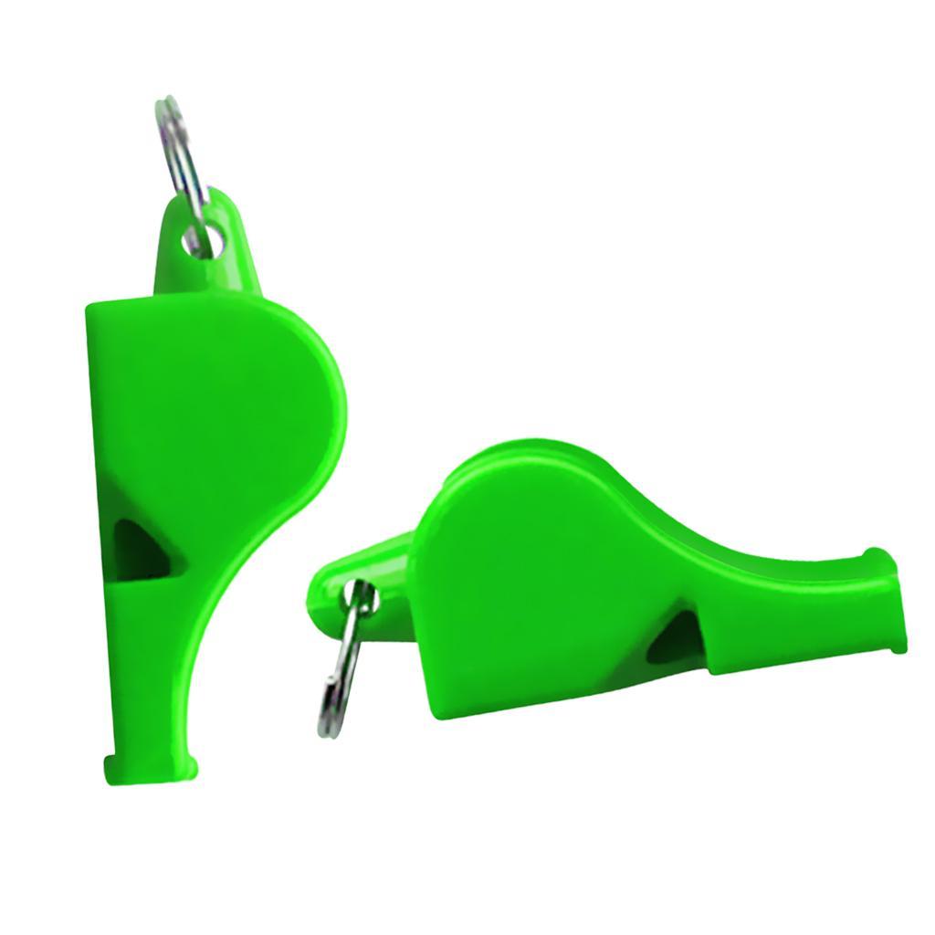 2-5pack Emergency Survival Plastic Whistle Marine Safety Camping Boating green