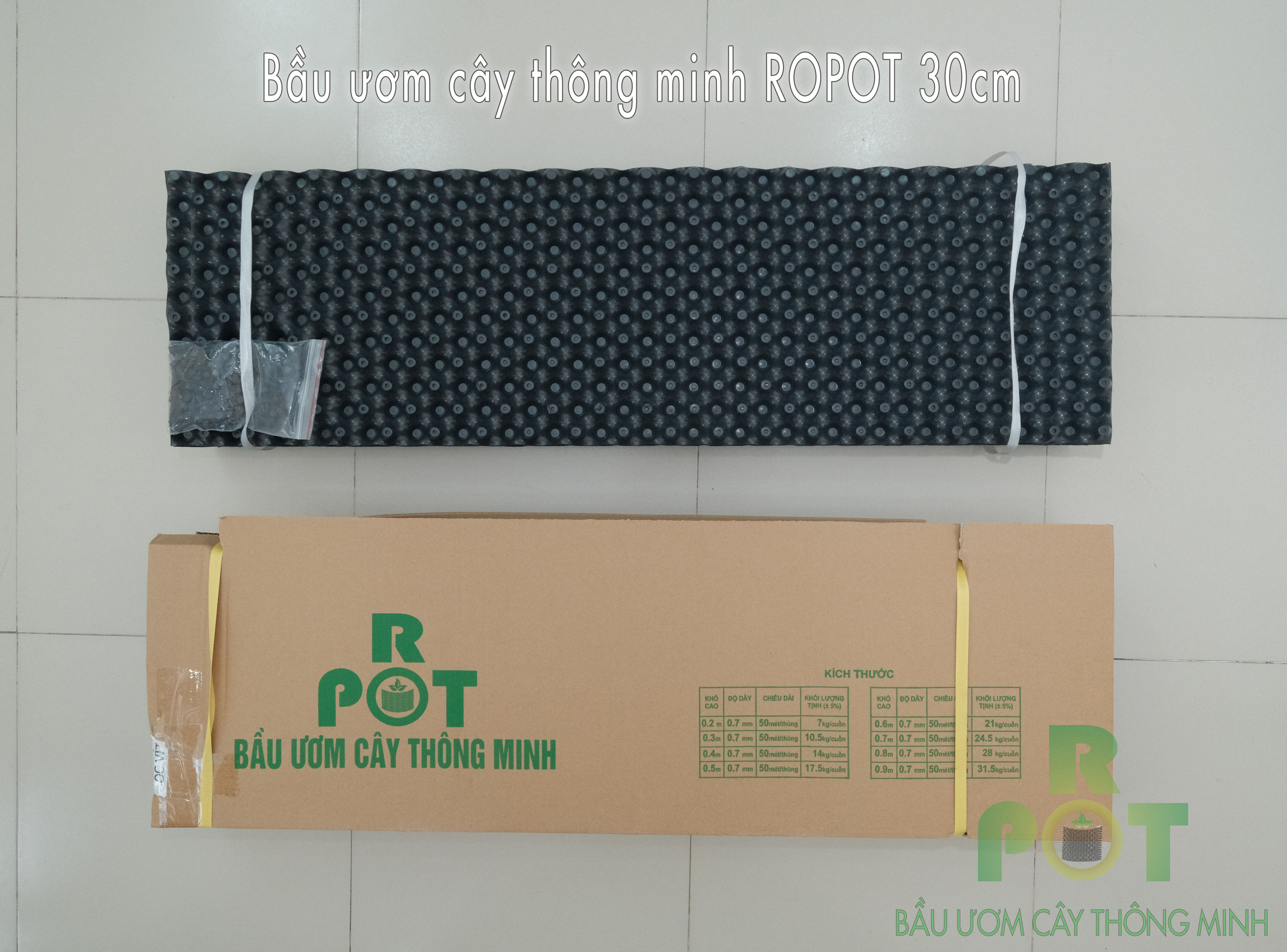 Bầu Nhựa Ươm Cây Thông Minh RoPot 30cm x 5m - Ươm Vườn Cây Cảnh, Cây Ăn Quả