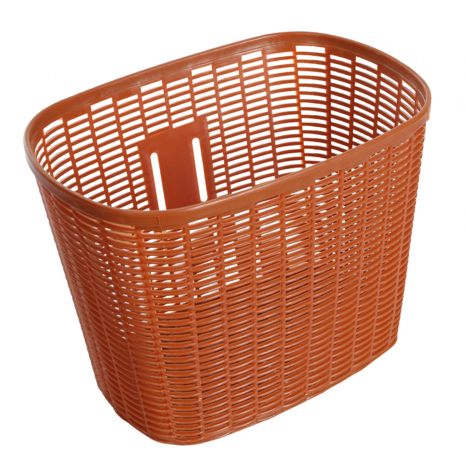 Bike Basket Carrier Pannier Bike Accessory Imitation Rattan Handlebar Basket