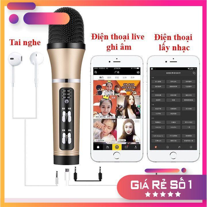 Micro C25 Hát Karaoke Livestream Chế độ Autotune, Giả giọng Người Già, Trẻ Nhỏ, Âm Thanh Sống Động