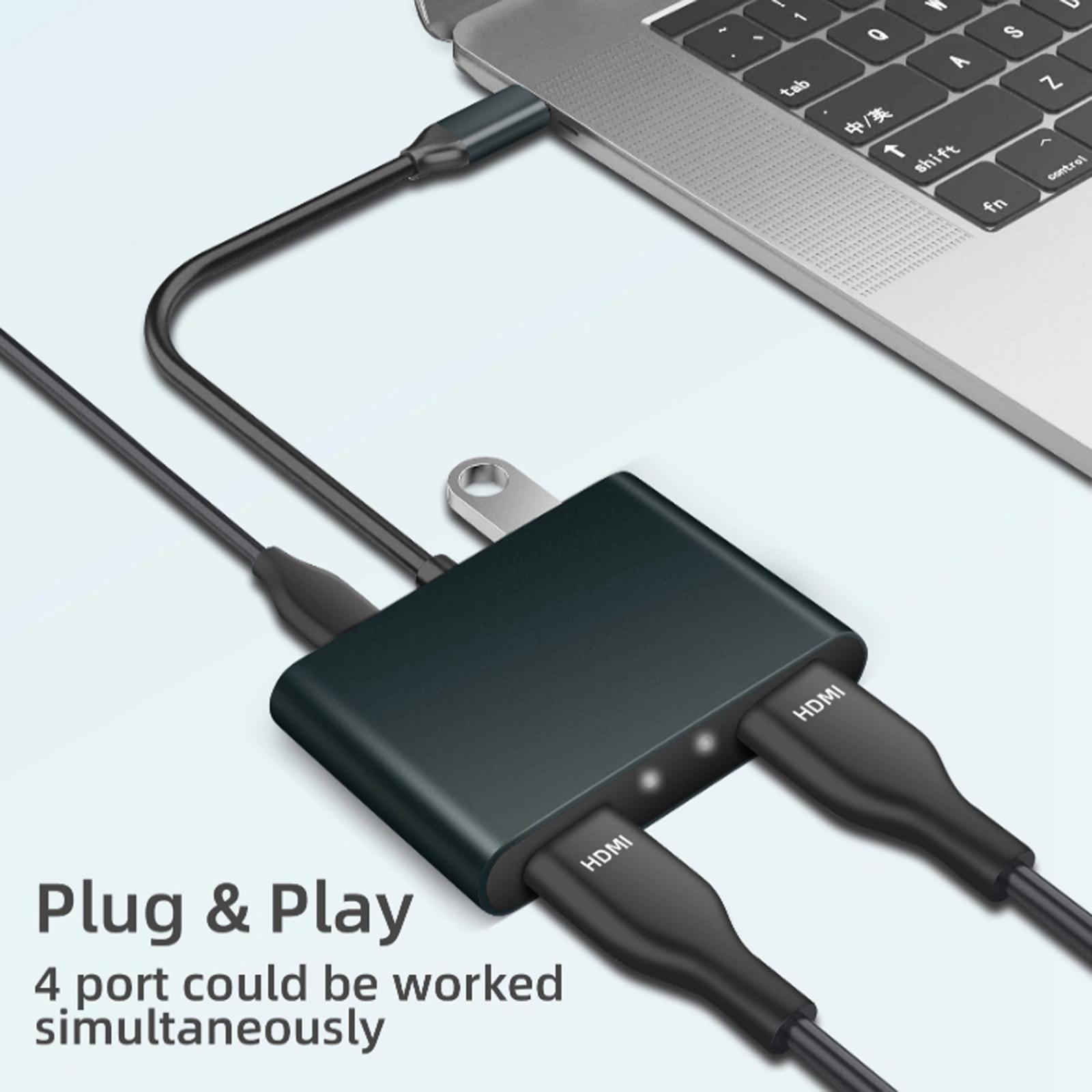 Type C to HDMI Adapter 4K 30Hz Cable for MacBook Pro 2018/2017 PC And More