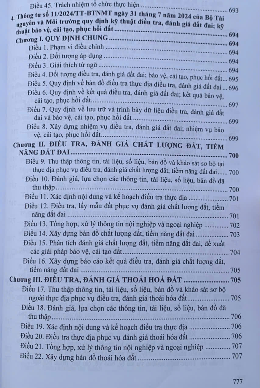 Luật Đất Đai hệ thống các văn bản quy định chi tiết thi hành