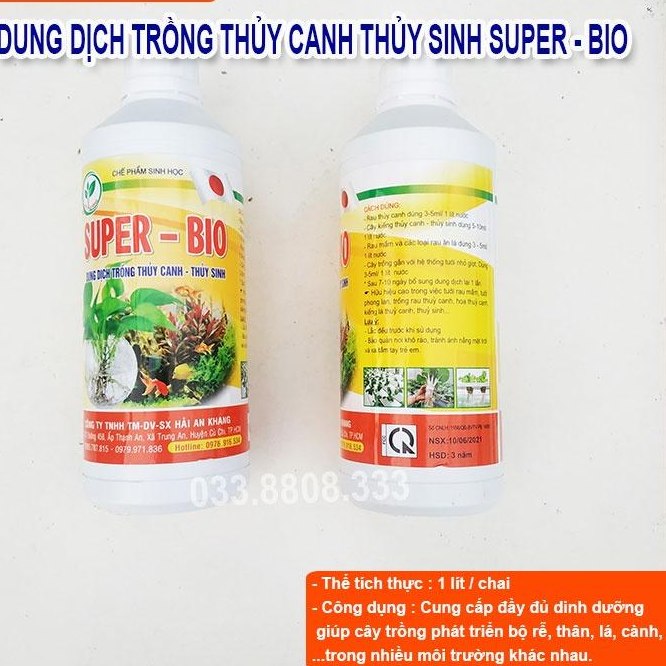 Bio-life chai 1 Lít - Dung dịch thủy canh chuyên trồng cây thủy canh