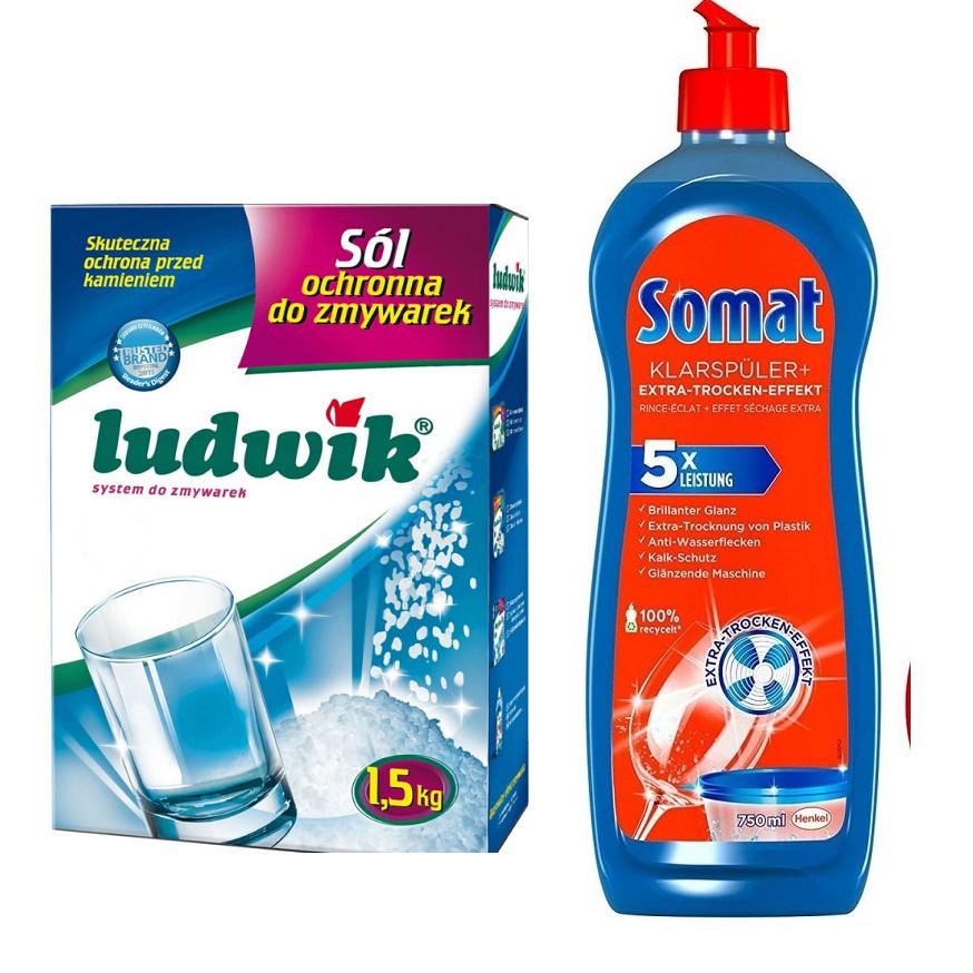 Combo muối làm mềm nước và chai nước làm bóng 750ml somat