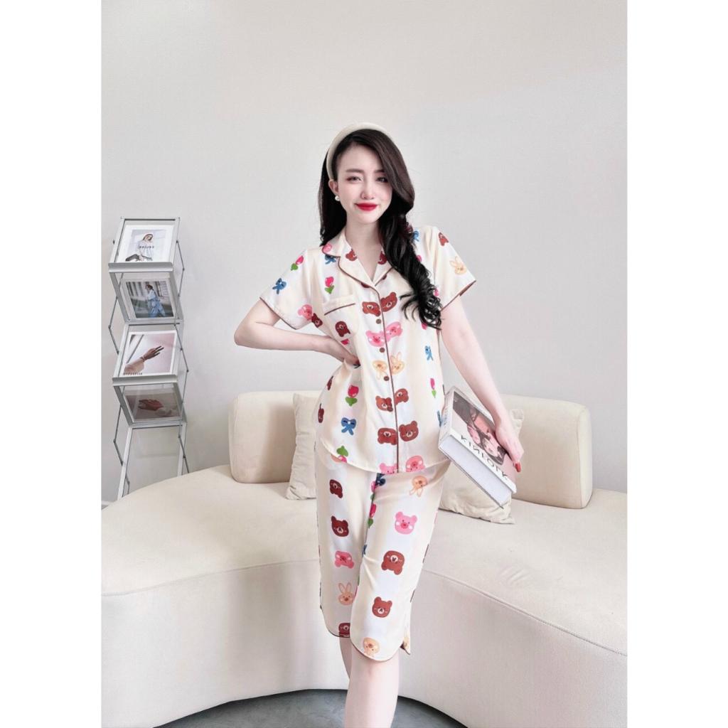 Bộ Pyjma quần lững lụa Mango 45-58kg