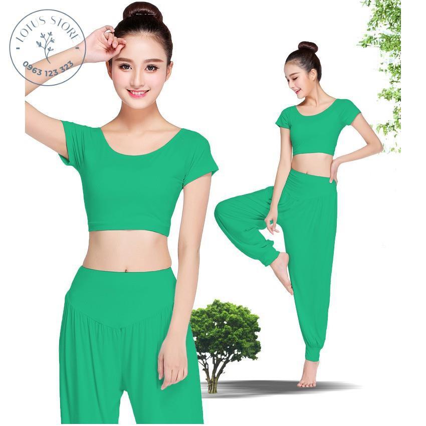 Bộ tập yoga alibaba múa bụng B01 áo croptop khoe bụng - Diễm Phương Store