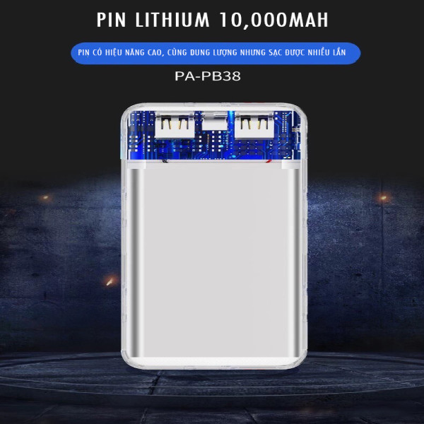 PIN SẠC DỰ PHÒNG PAVAREAL 10.000mAh PB38 - HÀNG CHÍNH HÃNG