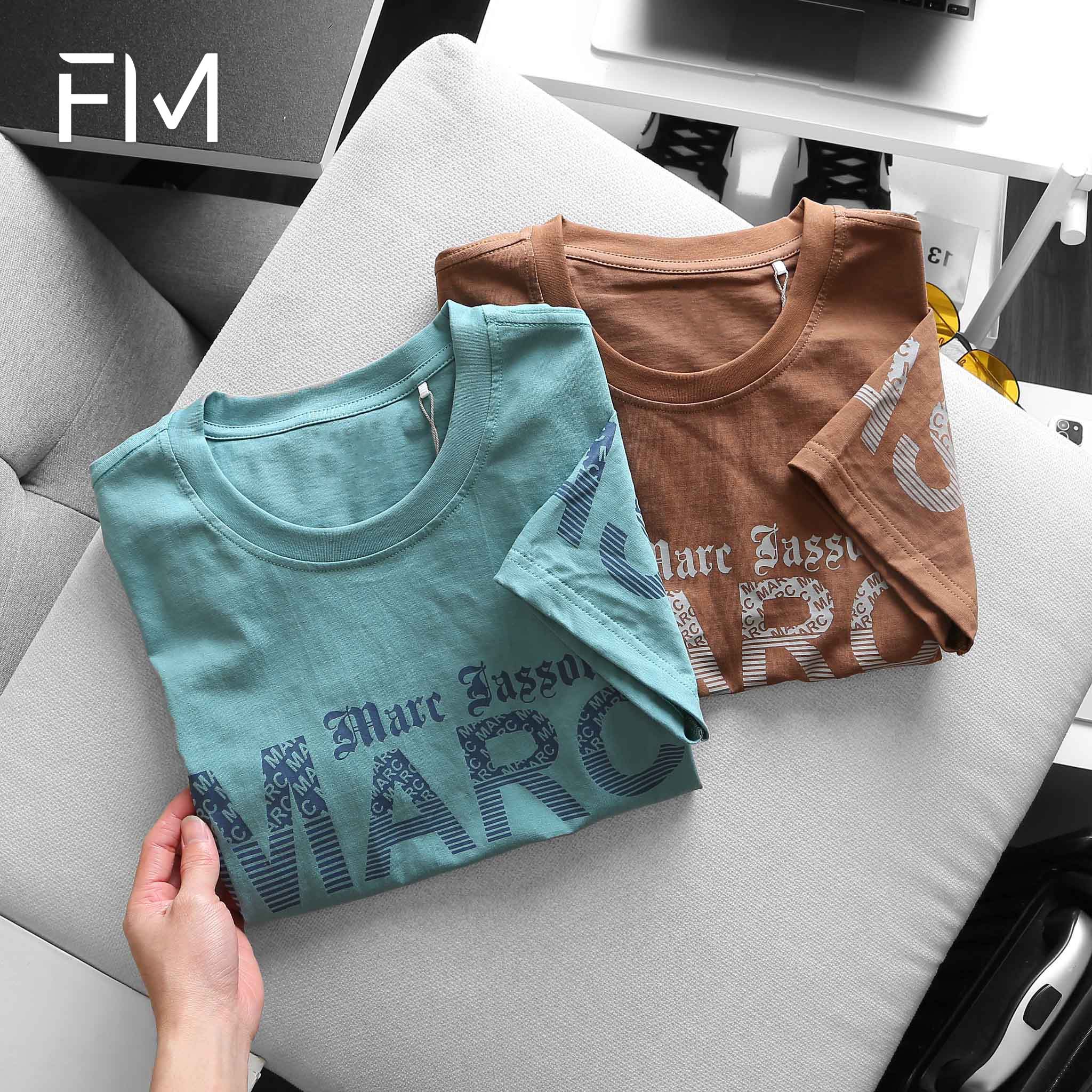 Áo thun nam ngắn tay cổ tròn họa tiết in tay chất liệu thun cotton - FORMEN SHOP - FMPS165