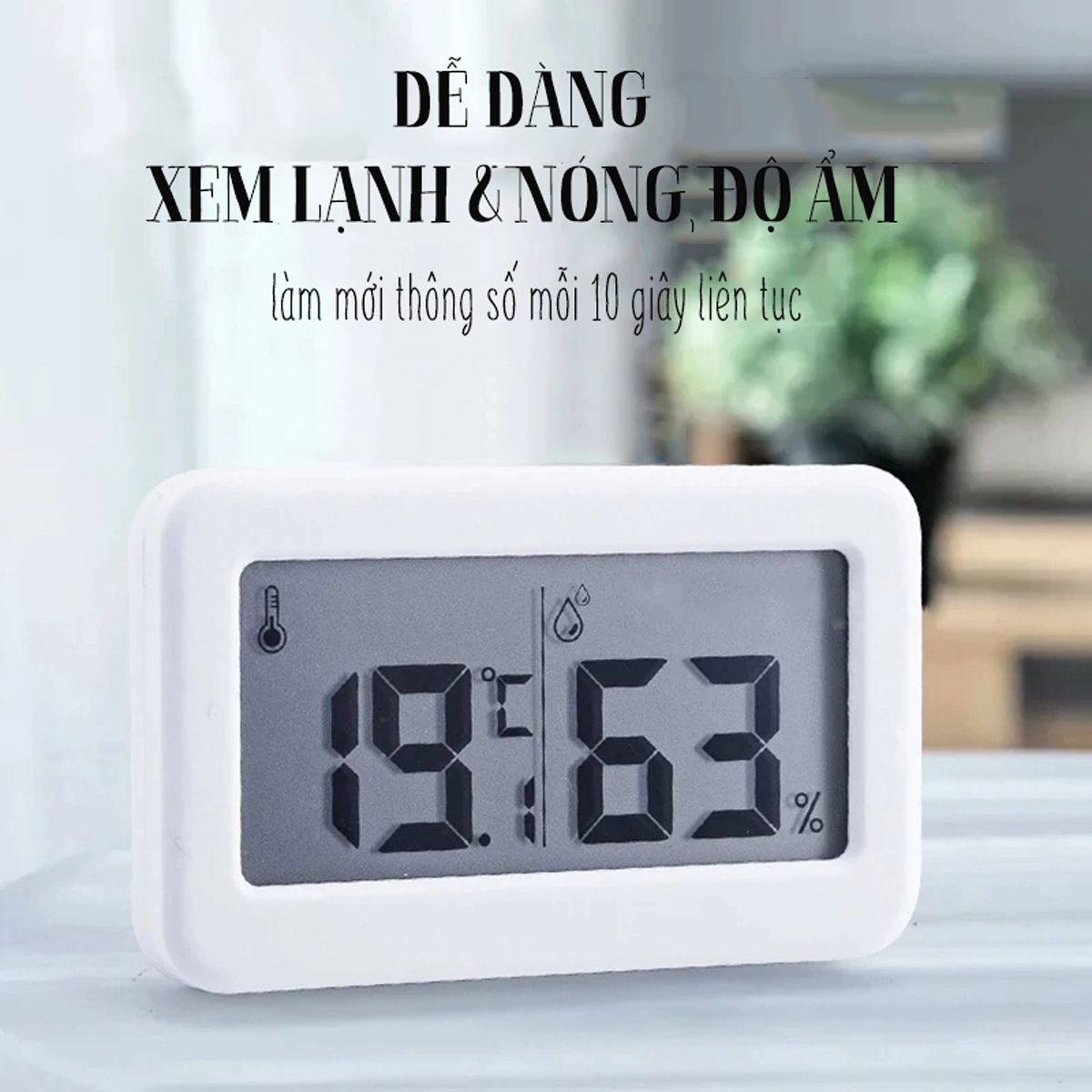 Đồng Hồ Bàn Đo Nhiệt Độ Và Độ Ẩm Không Khí Để Trong Nhà Thông Minh Nhỏ Gọn Giúp Quan Sát Thay Đổi Nhiệt Độ Phòng Mai Lee