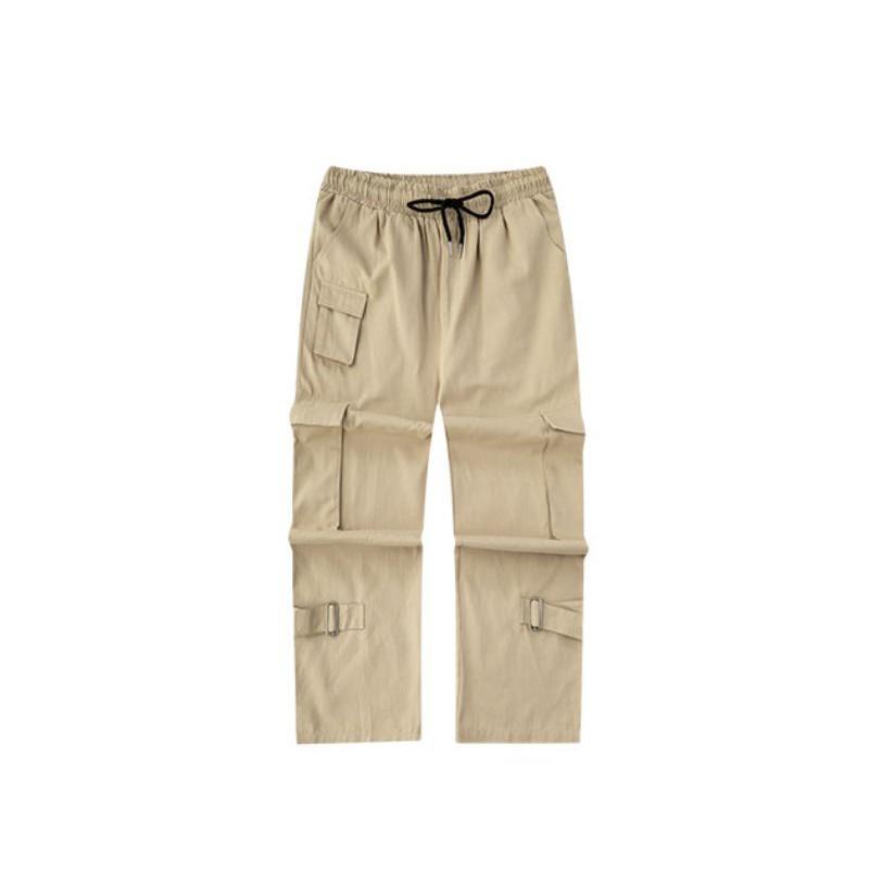 Quần kaki túi hộp phối dây unisex ulzzang - ẢNH THẬT