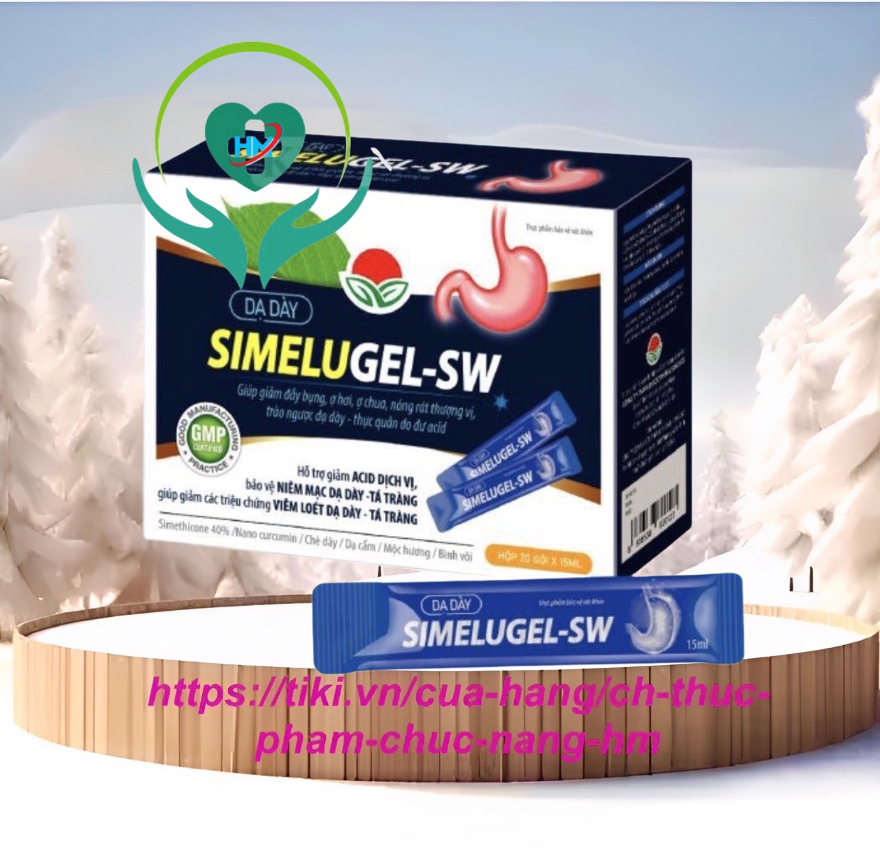 Gel dạ dày Simelugel - SW Sunway, hộp 20 gói x 15ml