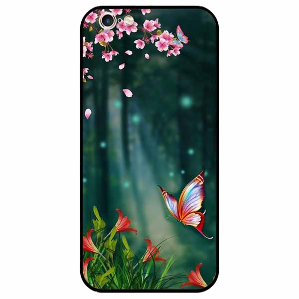 Ốp lưng dành cho Iphone 6 / 6s mẫu Bướm Và Hoa Đỏ
