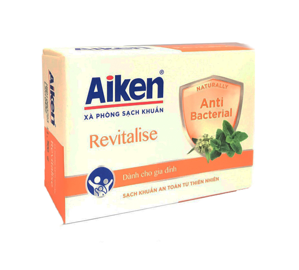 Combo 4 Xà Phòng Aiken Revitalise Sạch khuẩn An Toàn Tự Nhiên (90gr*4)