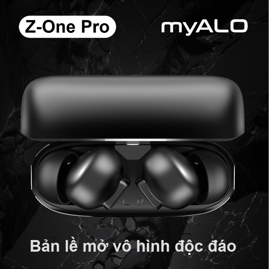 Tai nghe không dây myALO Z-One Pro: tai nghe Bluetooth 5.3 | Pin 40 giờ | Chống nước IPX4 | Thiết kế công thái học | Điều khiển cảm ứng thông minh | Hộp sạc chế tác từ Hợp kim đúc nguyên khối | Hàng chính hãng