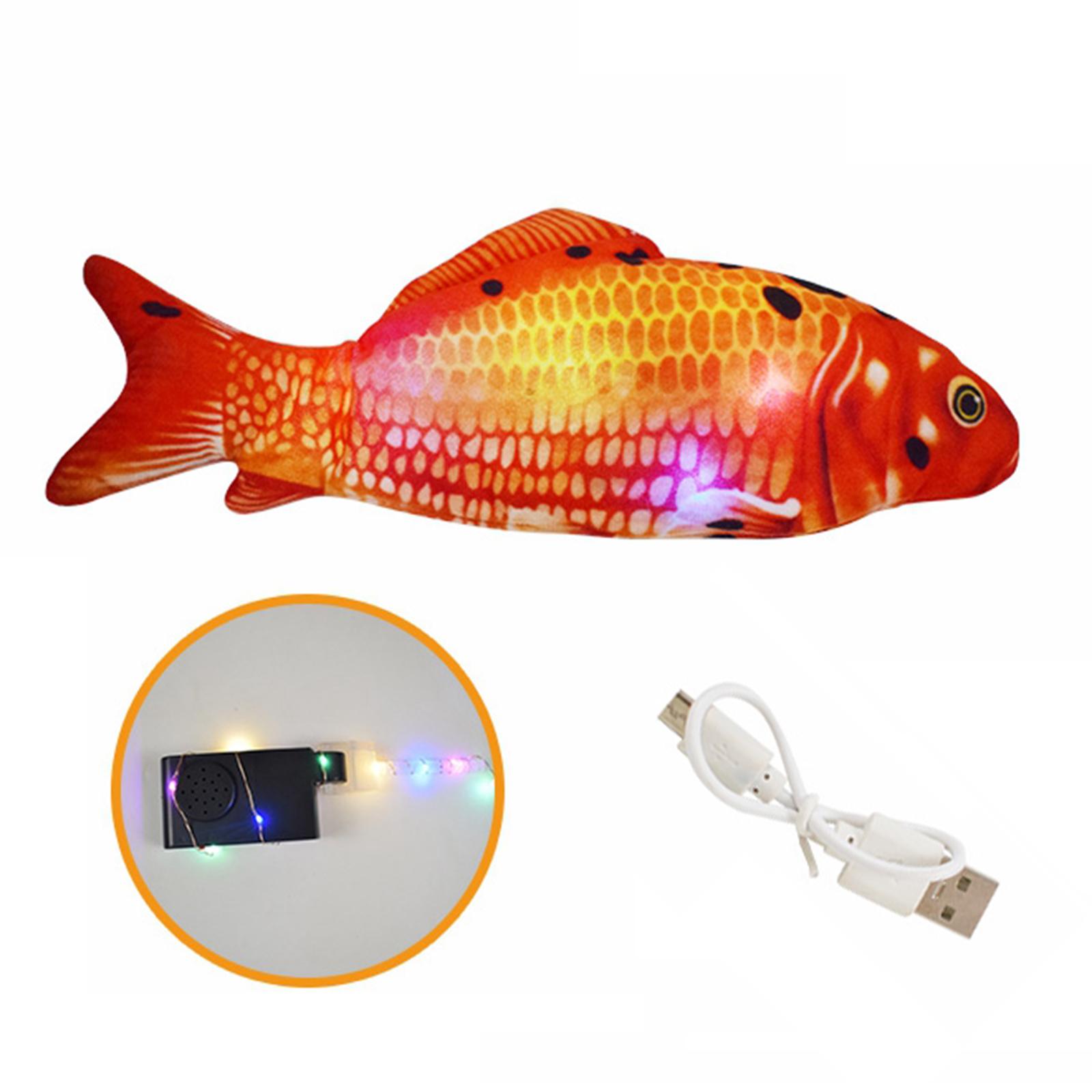Fish Electric Interactive Pet Cat Kitty Wagging Catnip Toy Grass Carp