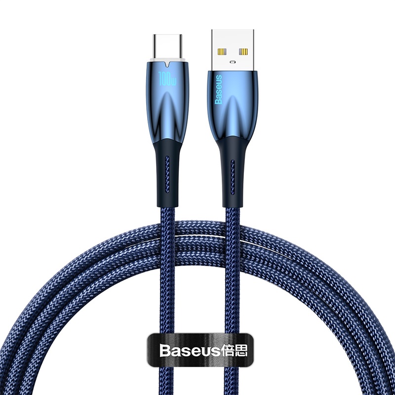 Cáp sạc Baseus Glimmer Series Fast Charging Data Cable USB to Type-C 100W (Hàng chính hãng)