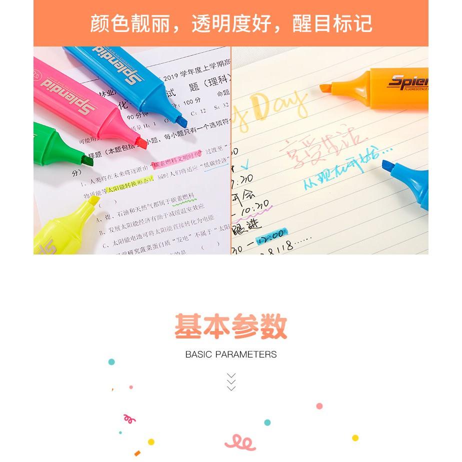 Hộp 10 Cây Bút Đánh Dấu Dòng Dạ Quang- Baoke MP490