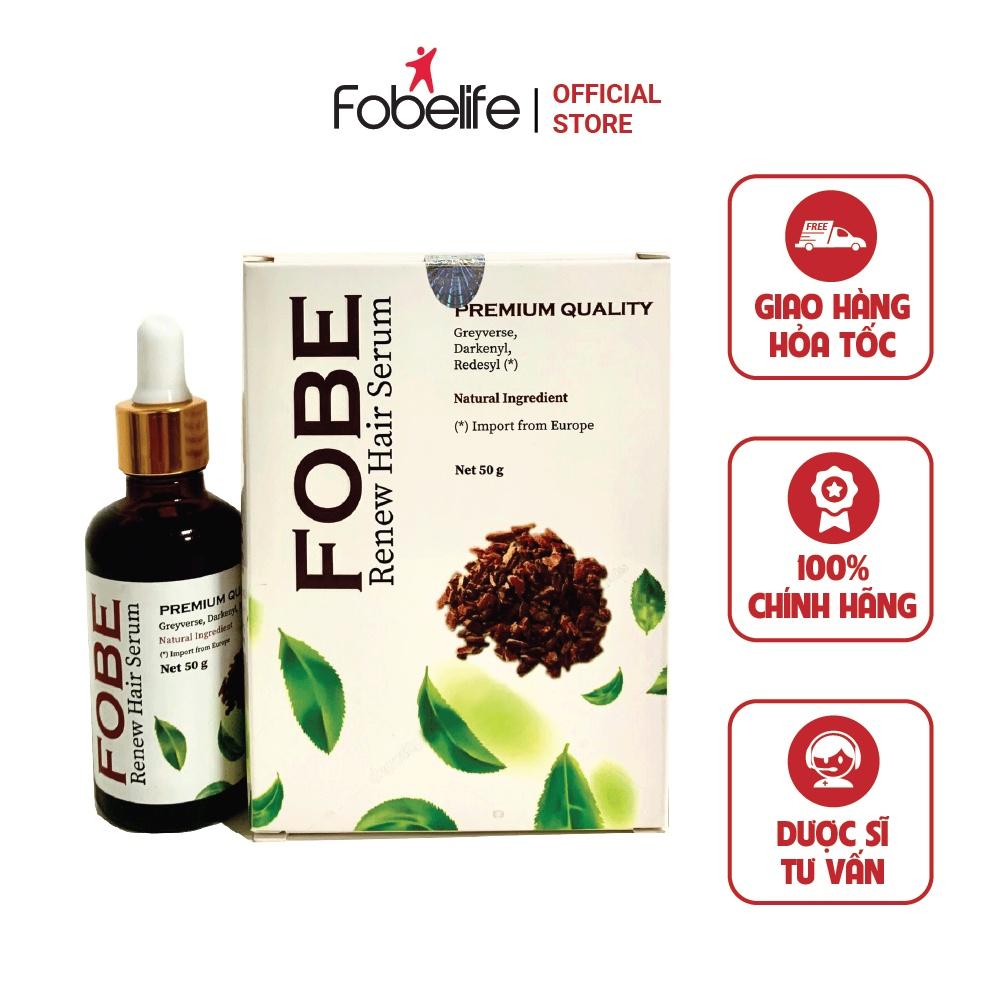 Serum Fobe Renew Hair Làm Đen Tóc Kích Thích Mọc Tóc Giúp Tóc Chắc Khỏe Giảm Chẻ Ngọn - Chai 50ml