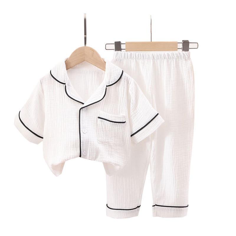 Bộ Đồ Ngủ Cộc Tay Cho Bé Trai Bé Gái SUMO KIDS, Bộ Pijama Cộc Tay Chất Đũi Cao Cấp Cho Bé Từ 6-28kg