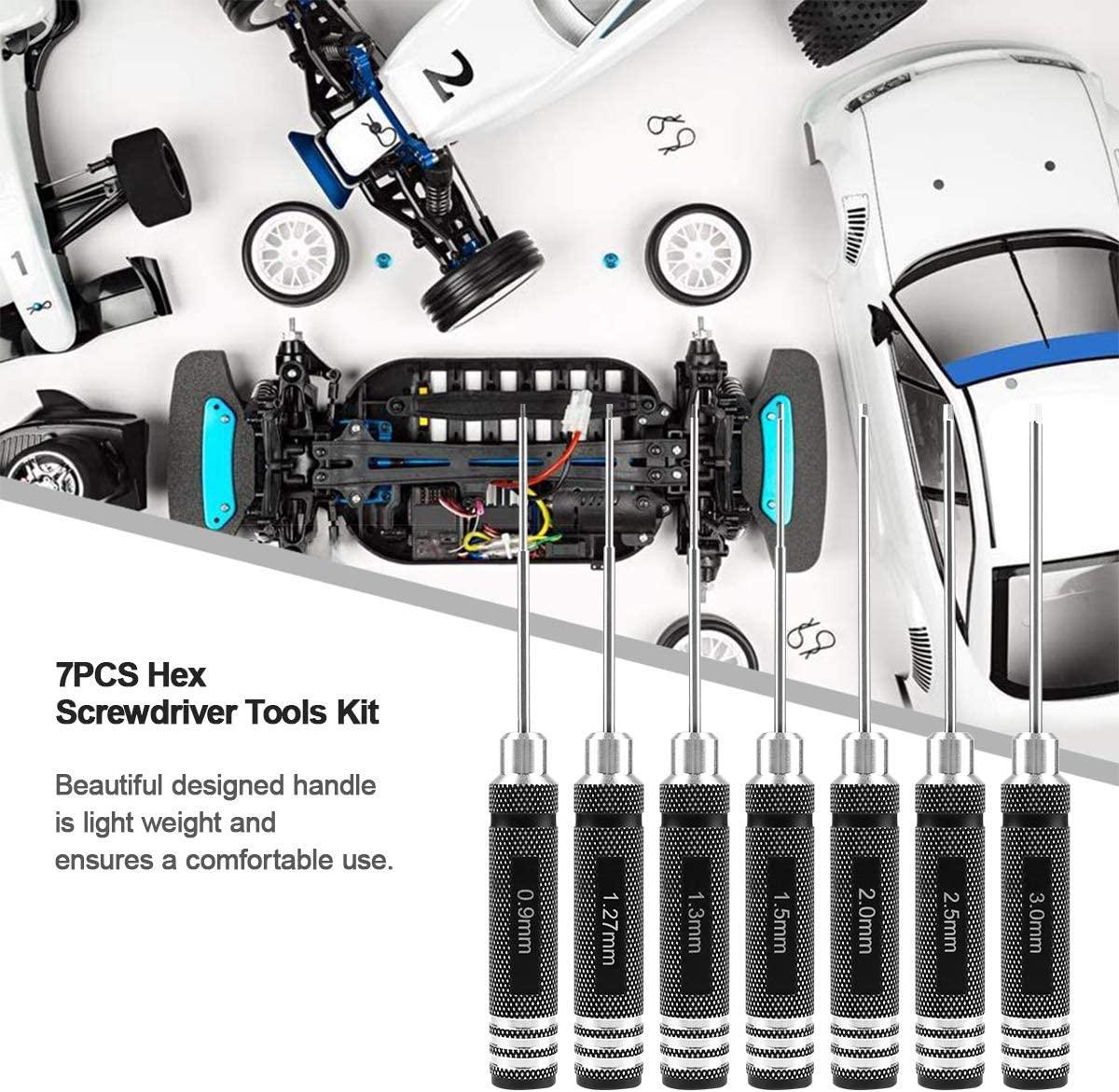 Tuốc nơ vít 7 cái, Bộ dụng cụ tuốc nơ vít RC - 0.9mm 1.27mm 1.3mm 1.5mm 2.0mm 2.5mm 3.0mm - dành cho Máy bay trực thăng mô hình RC