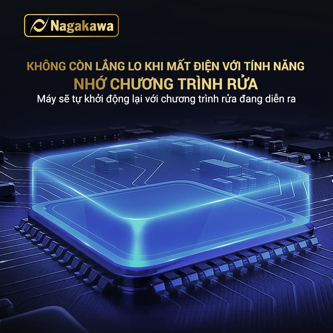 Máy rửa bát 14 bộ cao cấp Nagakawa NAG3602M14 - Made in Malaysia -  Hàng Chính Hãng