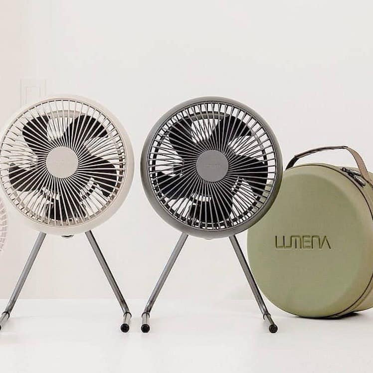 Quạt sạc điện LUMENA Khaki Made in Korea hàng chính hãng