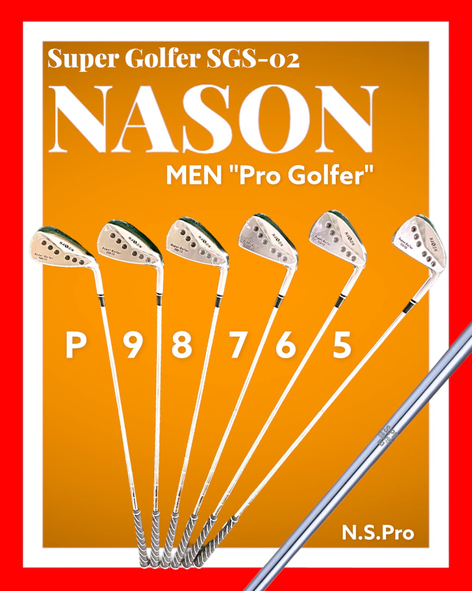 BỘ GẬY GOLF NAM Super SGS-02 (14 gậy + túi da + cover) | Nason