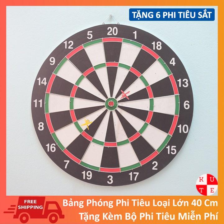 Bảng Phóng Phi Tiêu Loại Lớn 40 Cm Tặng Kèm 6 Phi Tiêu