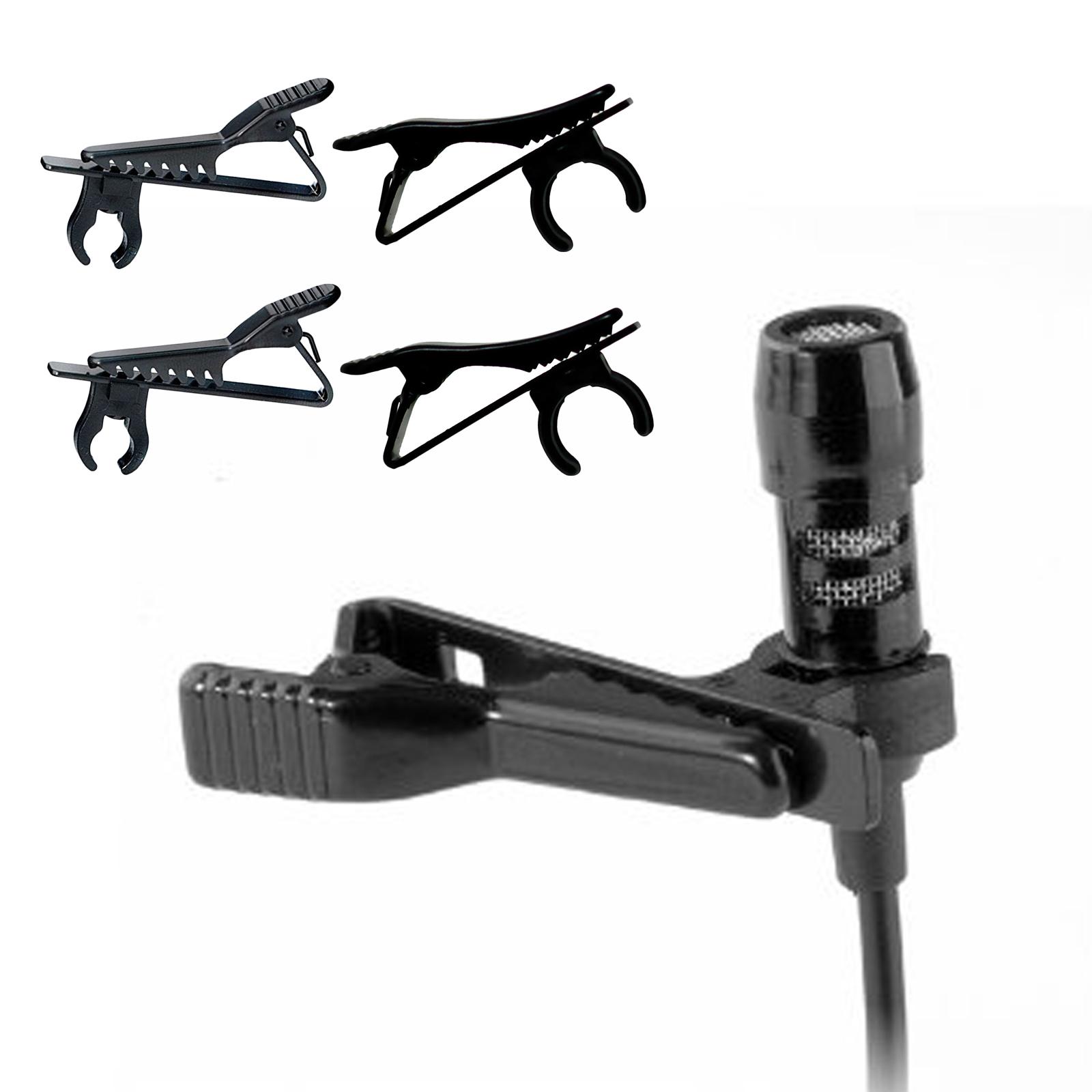 4pcs Portable Universal Mic Clips Speech Lapel Collar Microphone Clip Clamp