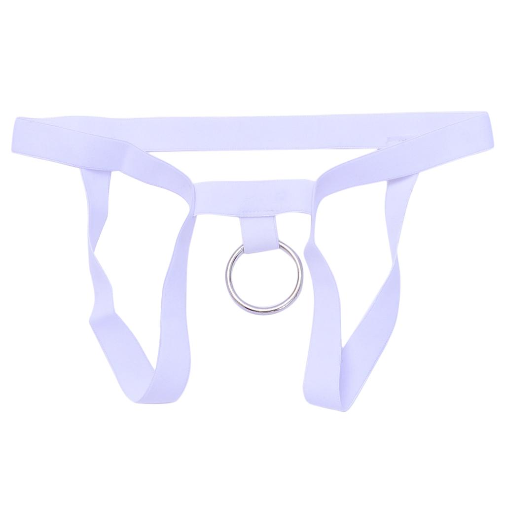 2Pcs Mens G-string Underwear Hollow Ring Pouch Jockstrap Thong Briefs