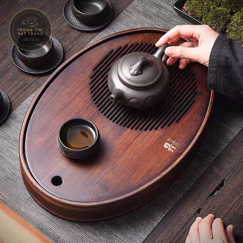 Khay Trà Tre Cao Cấp Bầu Dục KT 17
