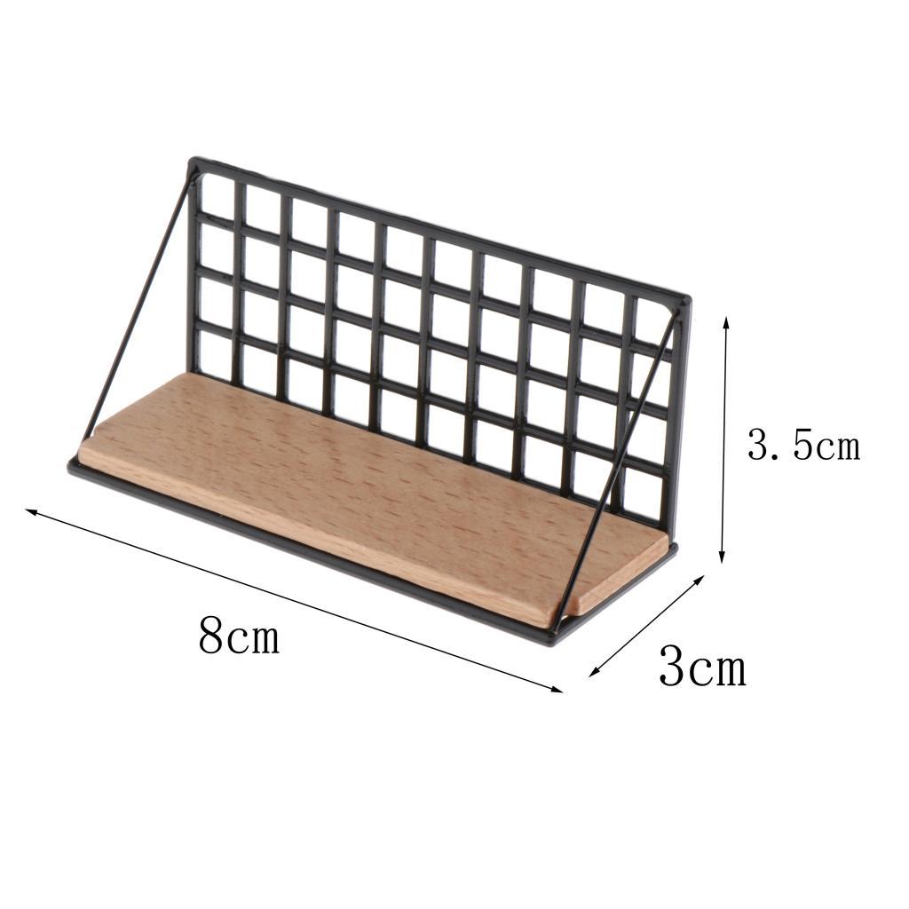 1:12 Mini Dollhouse Furniture Room Black Wall Shelf Rack Model DIY Kit