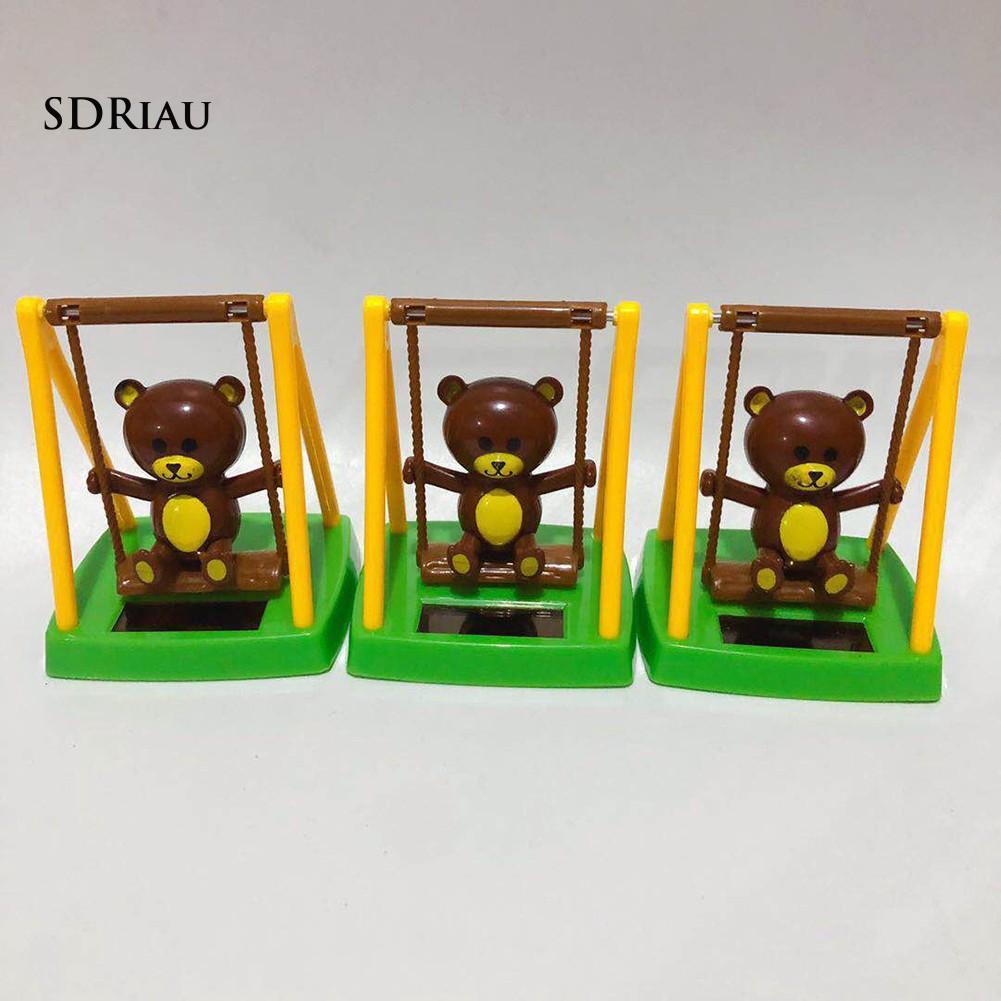 Tượng gấu hoạt hình sử dụng năng lượng mặt trời trang trí xe hơi