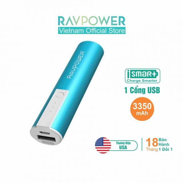 Pin Sạc Dự Phòng RAVPower 3350mAh RP-PB33 ( Vàng)- Hàng Nhập Khẩu